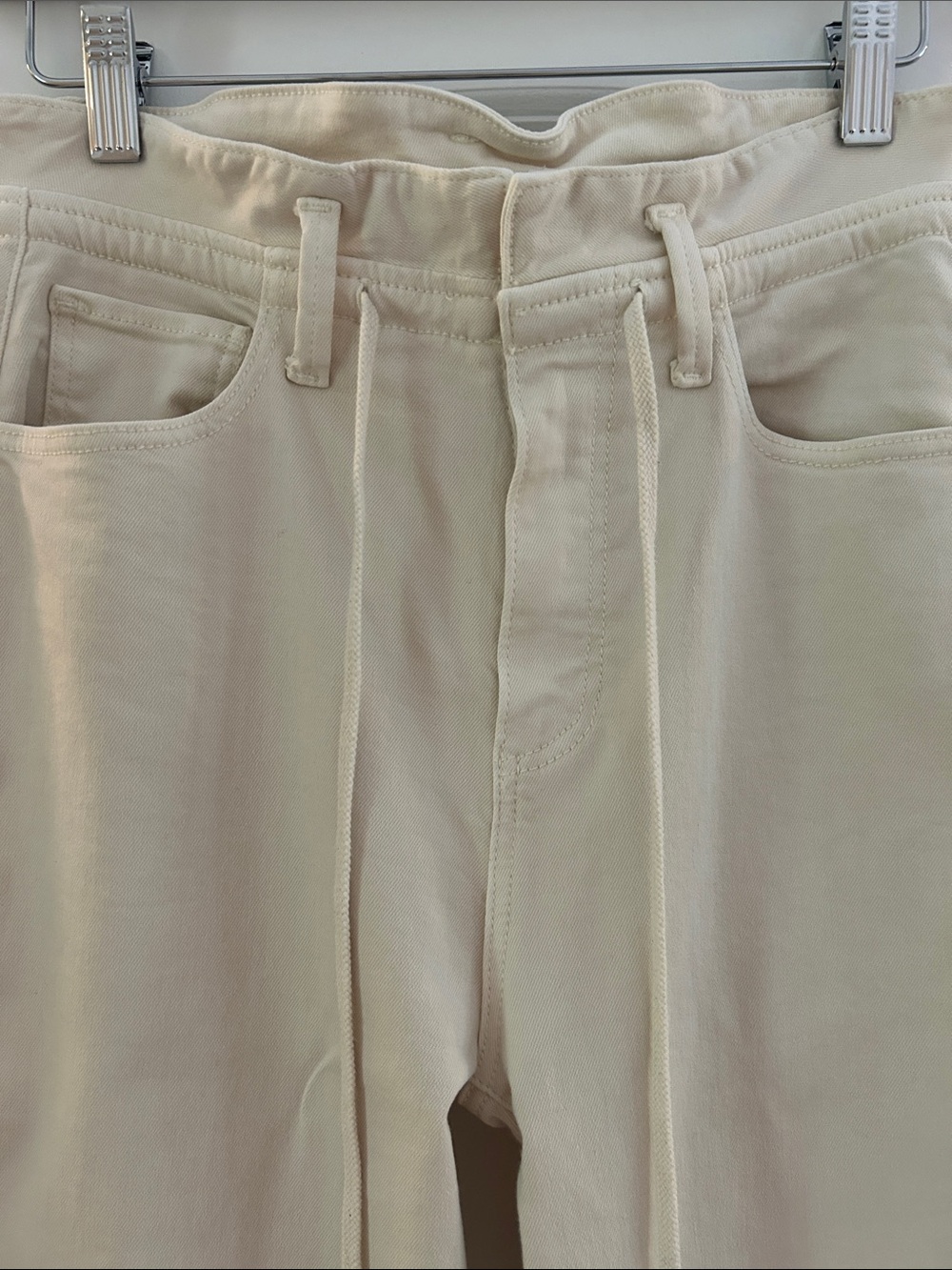 PAIGE Drawstring Wide Leg, High Rise Jeans - Picture 2 of 11
